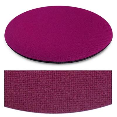 Das foto zeigt eine runde sitzauflage der firma discus. Die farbe der sitzauflage ist  violett.